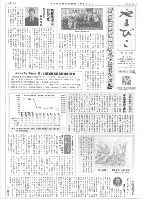 近畿支部会報「やまびこ」第７９号